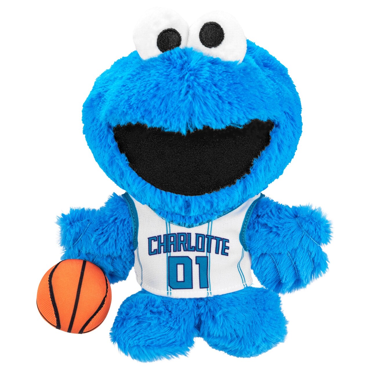 Bleacher Creatures Charlotte Hornets Sesame Street Cookie Monster 8" Kuricha Plush